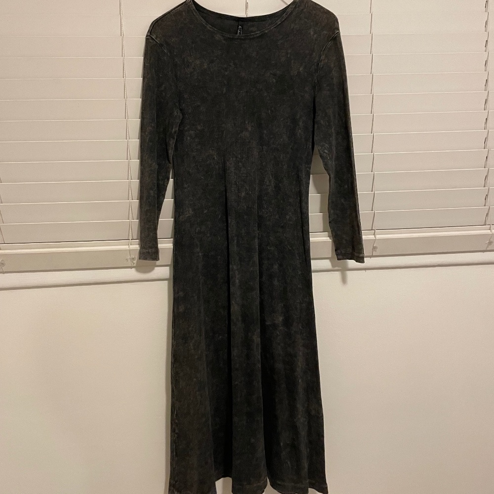 Kikiriki gray denimwash ribbed dress